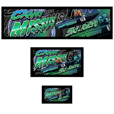 Cranky Missus Ski Racing Bar Runner